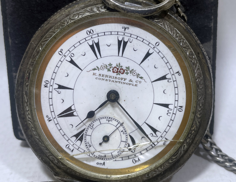 OSMANLI DÖNEMİ ÇİL KADRANLI GÜMÜŞ CEP SAATİ