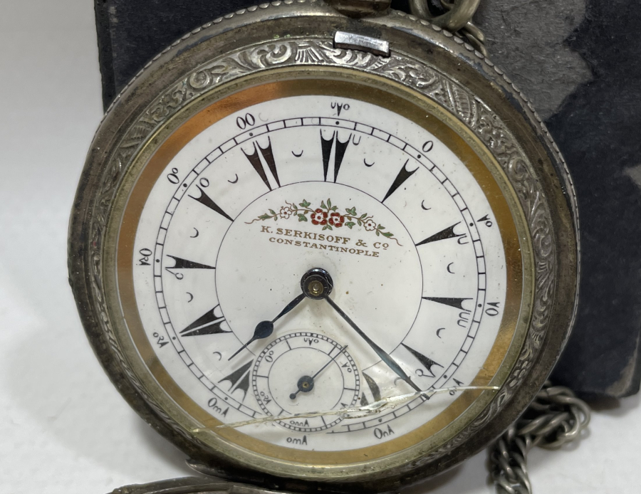 OSMANLI DÖNEMİ ÇİL KADRANLI GÜMÜŞ CEP SAATİ