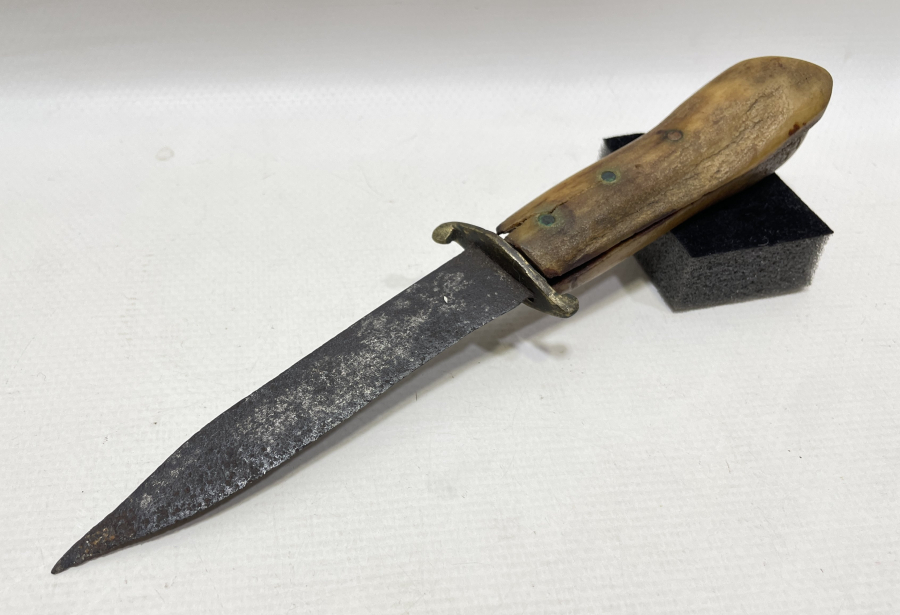 OSMANLI DÖNEMİ GEYİK BOYNUZU SAPLI NADİR AVCI BIÇAĞI