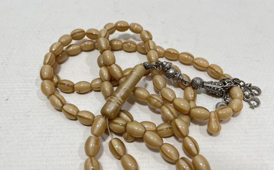 OSMANLI DÖNEMİ NADİR RENKTE BEYKOZ NAMAZ TESPİHİ