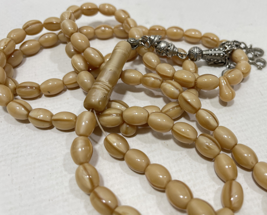 OSMANLI DÖNEMİ NADİR RENKTE BEYKOZ NAMAZ TESPİHİ