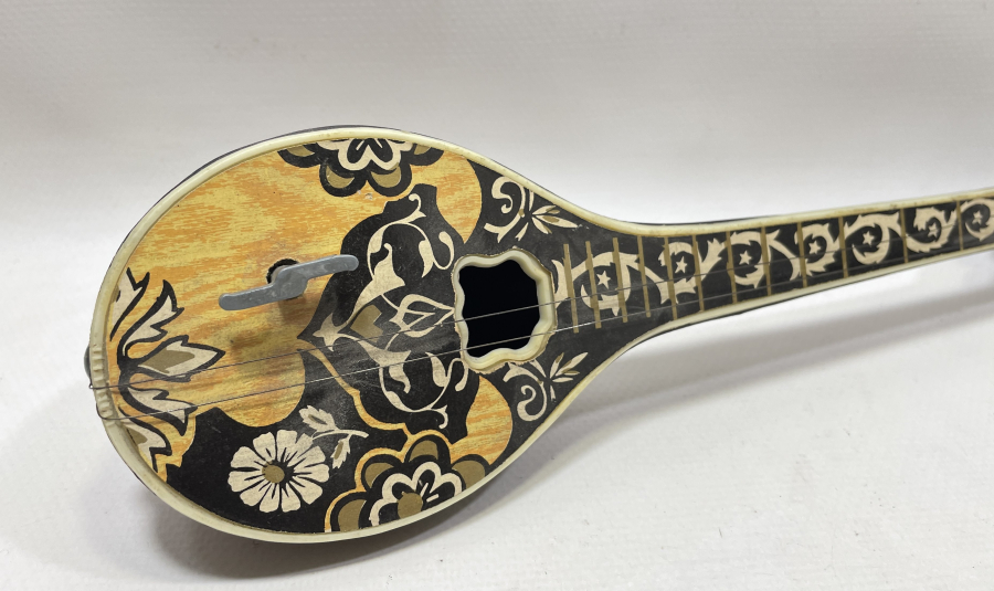 SAZ FORMUNDA YAPILMIŞ LATERNALI ANTİKA OYUNCAK MÜZİK ÇALAR