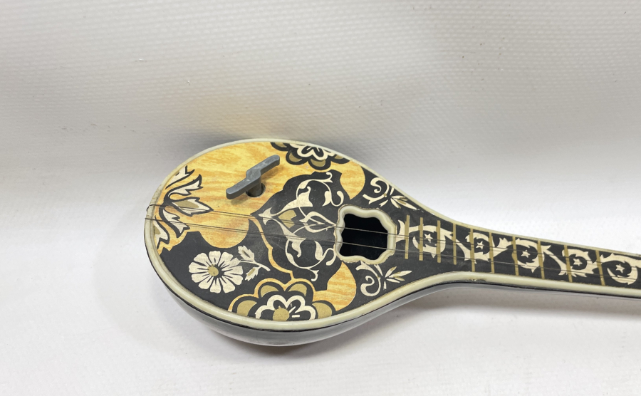 SAZ FORMUNDA YAPILMIŞ LATERNALI ANTİKA OYUNCAK MÜZİK ÇALAR