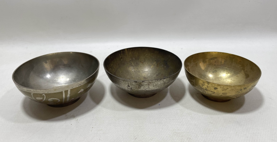 HİCAZ İŞİ 3 ADET ANTİKA ŞİFA TASI LOTU