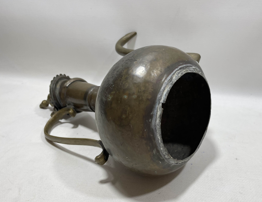 İKİ TARAFI KALEM İŞÇİLİKLİ OSMANLI DÖNEMİ BAKIR İBRİK