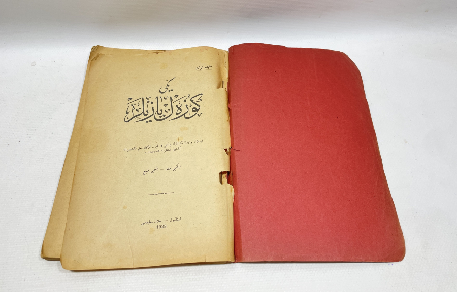 1928 YILI OSMANLICA YAZILI YENİ GÜZEL YAZILAR İSİMLİ DEVRİM ÖVGÜLÜ KİTAP