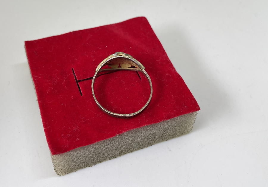 4 YAPRAKLI YONCA FORMUNDA MİNE VE TELKARİ İŞÇİLİKLİ ÖZEL YAPIM GÜMÜŞ YÜZÜK