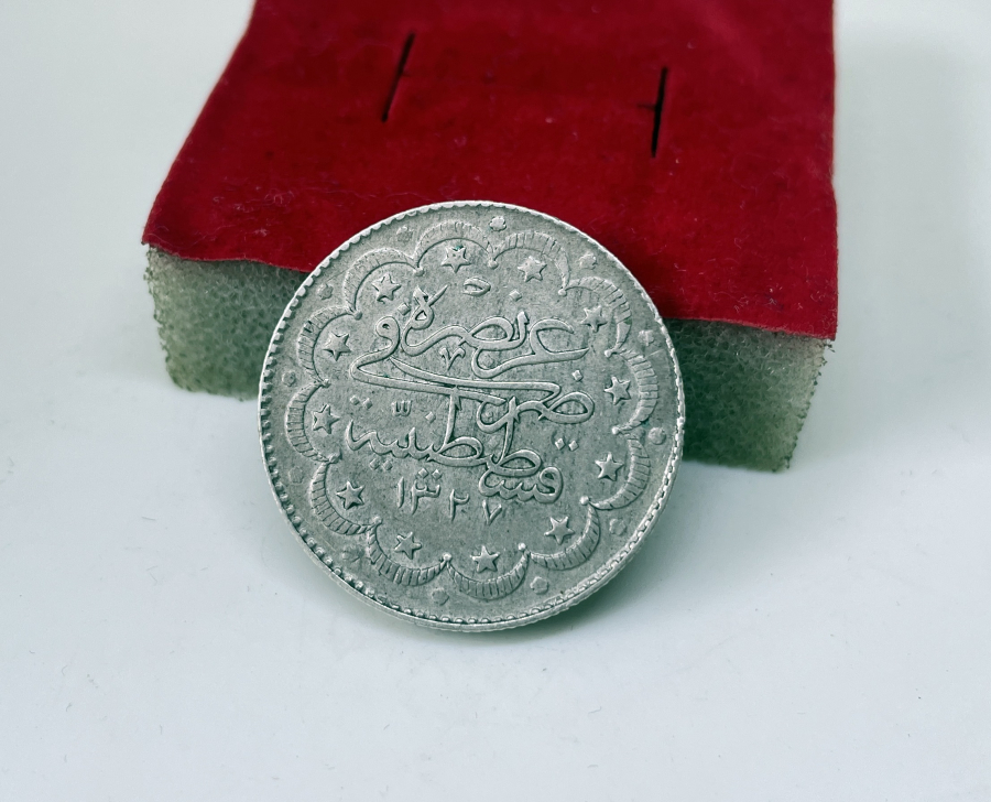 MEHMED REŞAD HAN DÖNEMİ YÜKSEK KONDİSYONDA GÜMÜŞ 10 KURUŞ