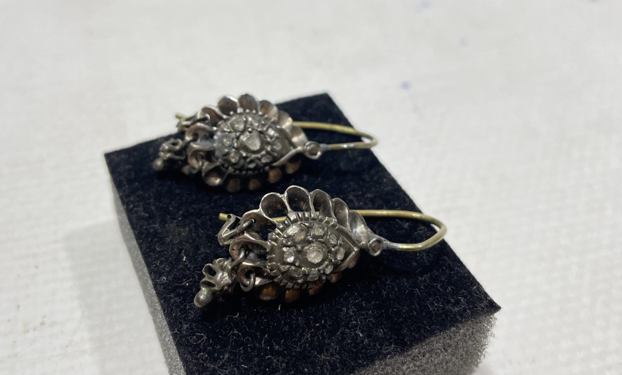 OSMANLI DÖNEMİ ELMAS TAŞLI DUT MODEL ALTIN KÜPE