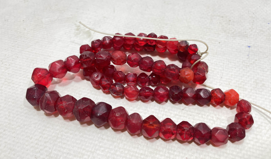 OSMANLI DÖNEMİ FASETA KESİMLİ YÖRÜK İŞİ AKİK GERDANLIK - KOLYE 