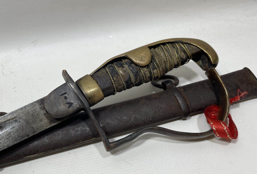 OSMANLI DÖNEMİ ÖZEL YAPIM TOPÇU AMBLEMLİ ÇOK NADİR SUBAY KILICI - İLK KEZ GÖRÜLÜYOR