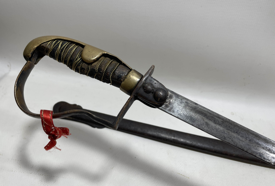 OSMANLI DÖNEMİ ÖZEL YAPIM TOPÇU AMBLEMLİ ÇOK NADİR SUBAY KILICI - İLK KEZ GÖRÜLÜYOR