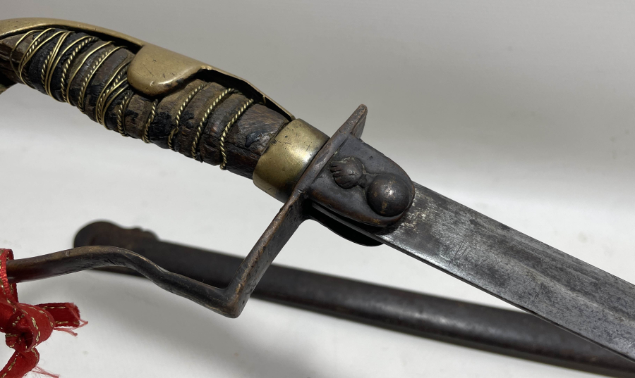 OSMANLI DÖNEMİ ÖZEL YAPIM TOPÇU AMBLEMLİ ÇOK NADİR SUBAY KILICI - İLK KEZ GÖRÜLÜYOR