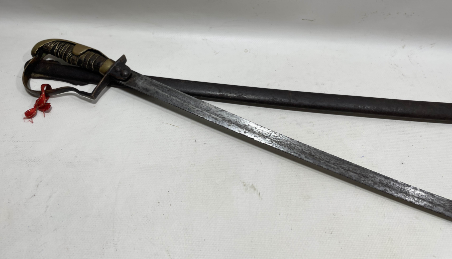 OSMANLI DÖNEMİ ÖZEL YAPIM TOPÇU AMBLEMLİ ÇOK NADİR SUBAY KILICI - İLK KEZ GÖRÜLÜYOR