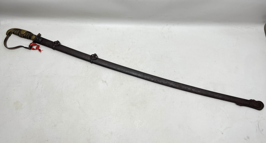 OSMANLI DÖNEMİ ÖZEL YAPIM TOPÇU AMBLEMLİ ÇOK NADİR SUBAY KILICI - İLK KEZ GÖRÜLÜYOR