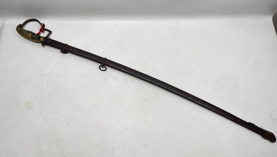 OSMANLI DÖNEMİ ÖZEL YAPIM TOPÇU AMBLEMLİ ÇOK NADİR SUBAY KILICI - İLK KEZ GÖRÜLÜYOR