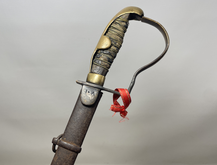 OSMANLI DÖNEMİ ÖZEL YAPIM TOPÇU AMBLEMLİ ÇOK NADİR SUBAY KILICI - İLK KEZ GÖRÜLÜYOR