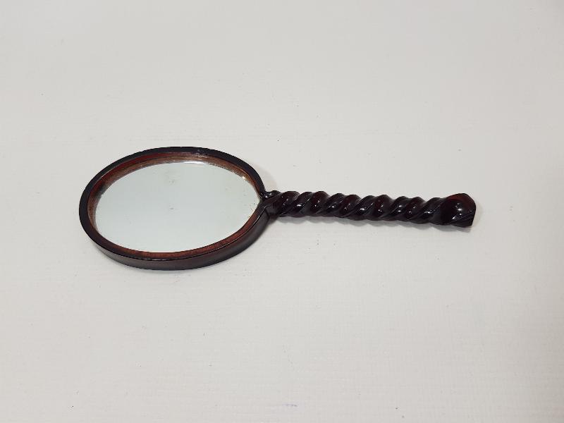 OSMANLI DÖNEMİ BAKALİT SAPLI ÇİFT TARAFLI EL AYNASI