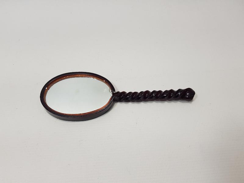 OSMANLI DÖNEMİ BAKALİT SAPLI ÇİFT TARAFLI EL AYNASI