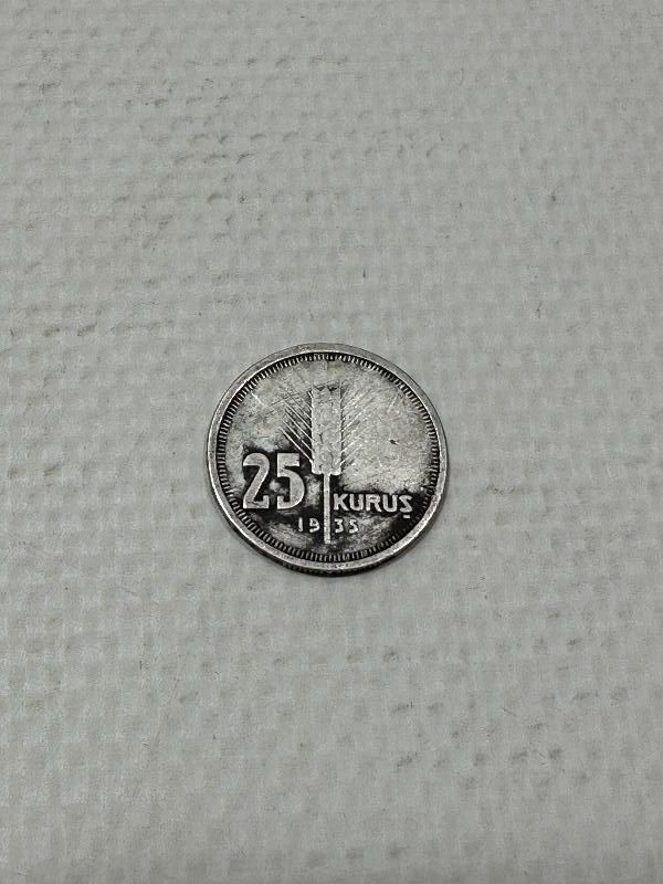 1935 GÜMÜŞ 25 KURUŞ