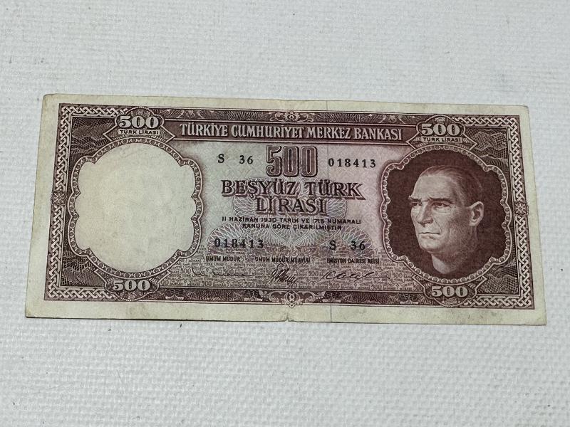 5. EMİSYON NADİR 500 LİRA KAĞIT PARA