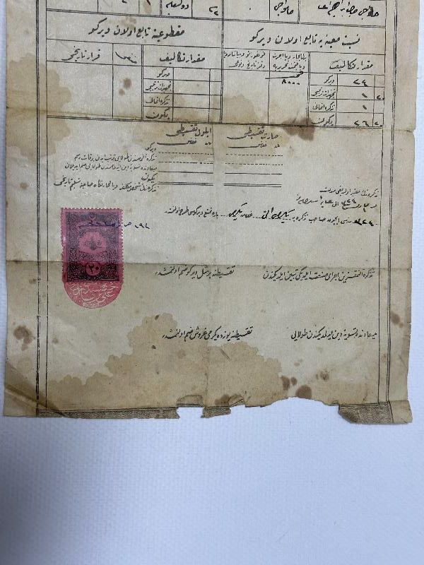 OSMANLI DÖNEMİ BALIKESİR İLİ TİCARET RUHSATI 