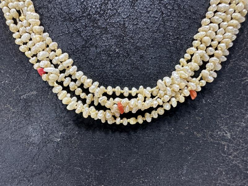 OSMANLI DÖNEMİ MERCANLI KUM İNCİ GERDANLIK