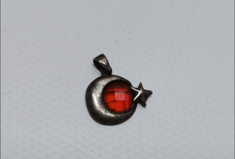 AY YILDIZ GÜMÜŞ KOLYE UCU