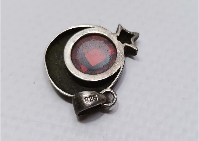 AY YILDIZ GÜMÜŞ KOLYE UCU