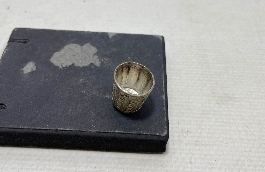 GÜHERZE İŞÇİLİKLİ OSMANLI DÖNEMİ GÜMÜŞ TERZİ YÜKSÜĞÜ