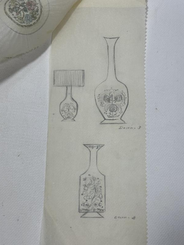 SANATÇI V. GÖNÜLAL TARAFINDAN YAPILMIŞ OSMANLI DESEN ÇALIŞMASI