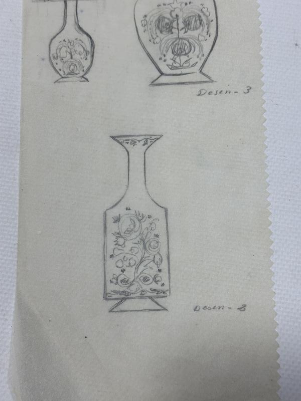 SANATÇI V. GÖNÜLAL TARAFINDAN YAPILMIŞ OSMANLI DESEN ÇALIŞMASI