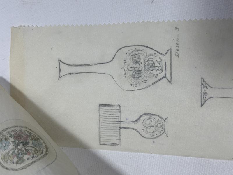 SANATÇI V. GÖNÜLAL TARAFINDAN YAPILMIŞ OSMANLI DESEN ÇALIŞMASI