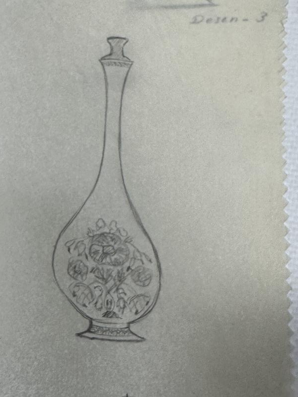 SANATÇI V. GÖNÜLAL TARAFINDAN YAPILMIŞ OSMANLI DESEN ÇALIŞMASI