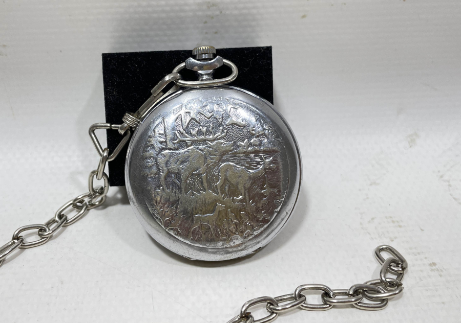 SOVYET RUSYA YAPIMI AVCI KASA KURMALI ANTİKA CEP SAATİ