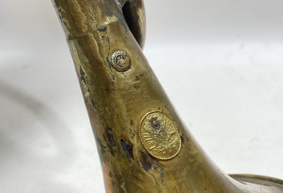 ÜZERİNDE OSMANLI DEVLET ARMASI BULUNAN ÇOK NADİR SÜVARİ BORAZANI