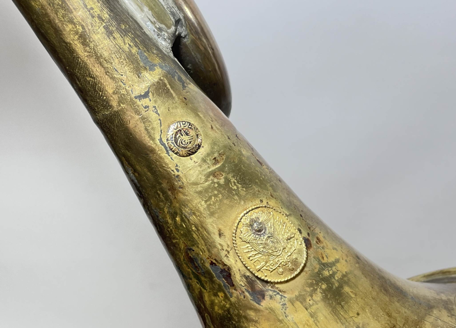 ÜZERİNDE OSMANLI DEVLET ARMASI BULUNAN ÇOK NADİR SÜVARİ BORAZANI