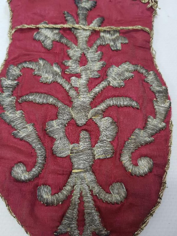 OSMANLI DÖNEMİ BÜYÜK BOY GÜMÜŞ SIRMA İŞLEMELİ GELİN KESESİ