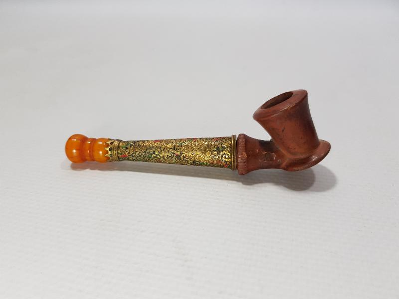 OSMANLI DÖNEMİ KEHRİBAR UÇLU TOPHANE LÜLE