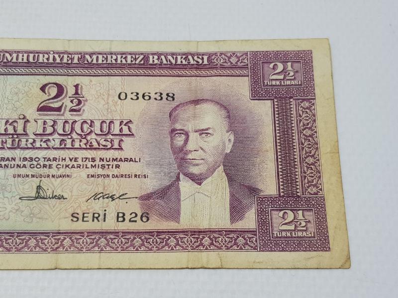 TC 5. EMİSYON NADİR 2,5 LİRA KAĞIT PARA