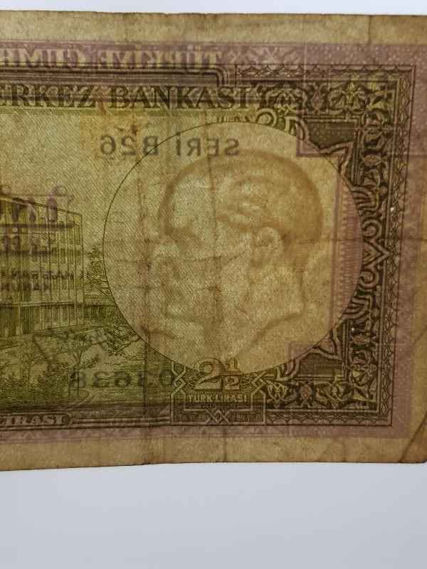 TC 5. EMİSYON NADİR 2,5 LİRA KAĞIT PARA