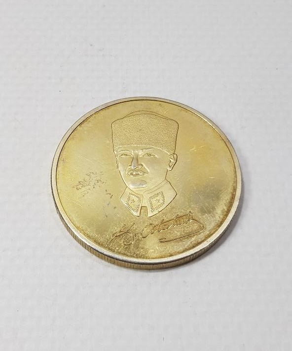 10.11.1938 MUSTAFA KEMAL ATATÜRK ALTIN KAPLAMA NADİR MADALYON
