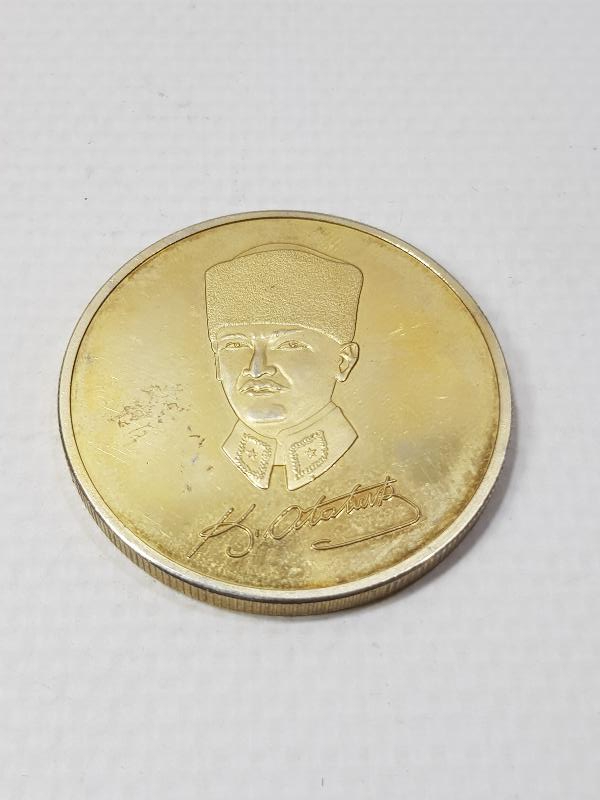 10.11.1938 MUSTAFA KEMAL ATATÜRK ALTIN KAPLAMA NADİR MADALYON