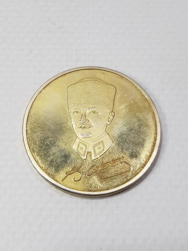 10.11.1938 MUSTAFA KEMAL ATATÜRK ALTIN KAPLAMA NADİR MADALYON