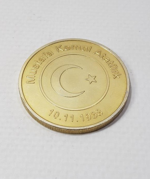 10.11.1938 MUSTAFA KEMAL ATATÜRK ALTIN KAPLAMA NADİR MADALYON