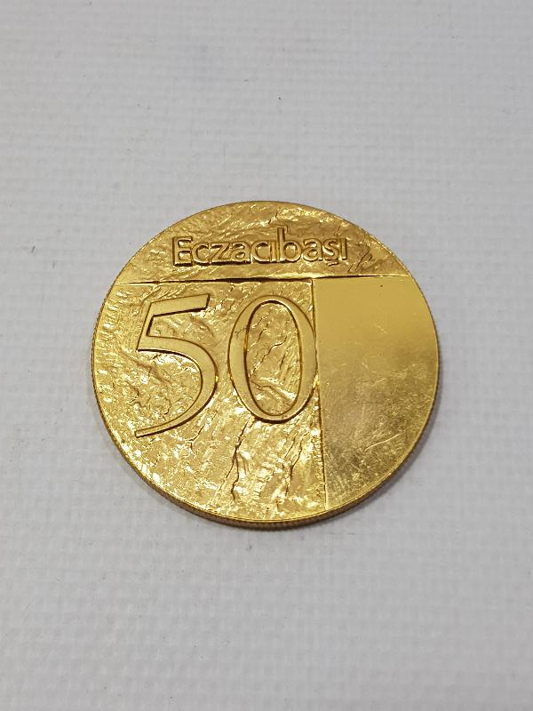 ECZACIBAŞI 50. YIL ALTIN KAPLAMA MADALYON