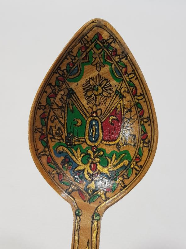 OSMANLI DEVLET ARMALI AHŞAP KAŞIK 