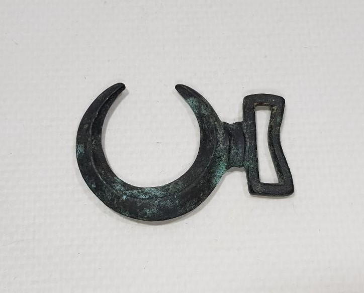 OSMANLI DÖNEMİ ÇOK NADİR HİLAL FORMLU SÜVARİ SUBAY AT TOKASI