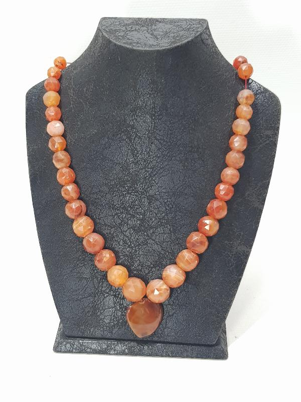 OSMANLI DÖNEMİ FASETA KESİM AKİK TAŞLI GERDANLIK 