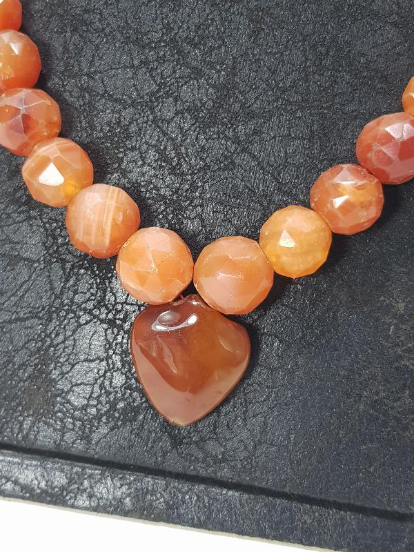 OSMANLI DÖNEMİ FASETA KESİM AKİK TAŞLI GERDANLIK 